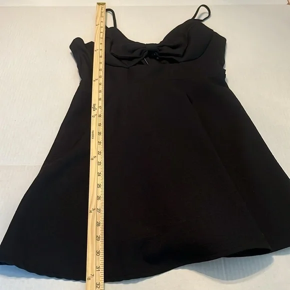 Lulus Better Bow-lieve It Black Skater Dress Size L - Picture 6 of 15